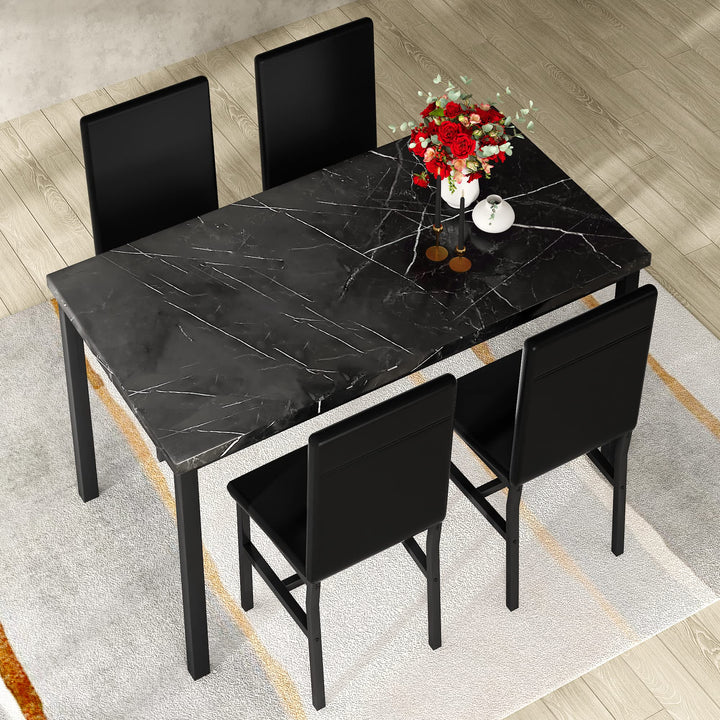 3-Piece Marble Table and Chairs Set