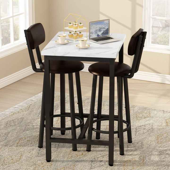 Faux Marble top Dining Table Set for 2