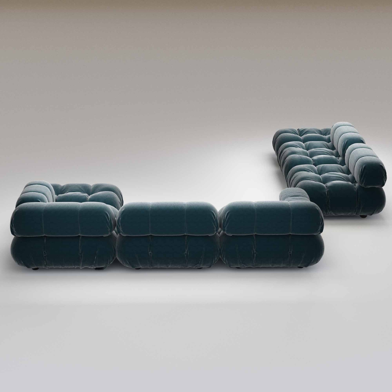 Superior Velvet Modular  7 Piece Sofa Set