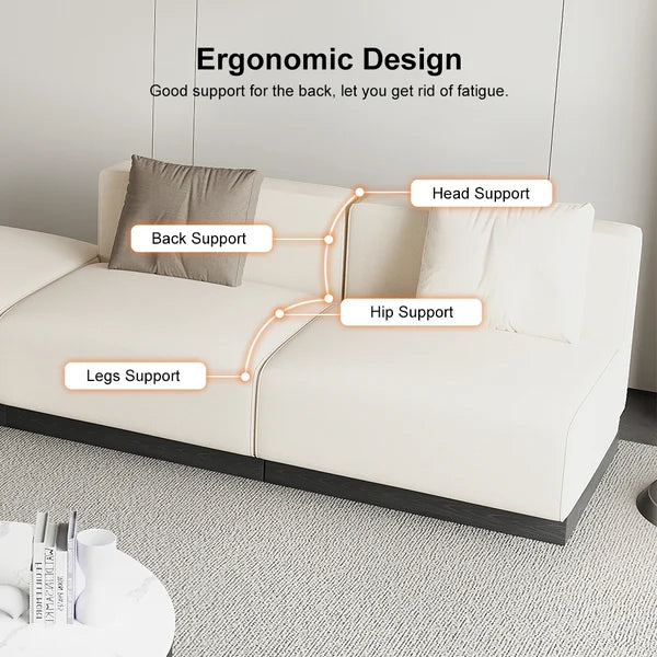 146.9'' L-Shaped Sectional Corner Modern Modular Sofa