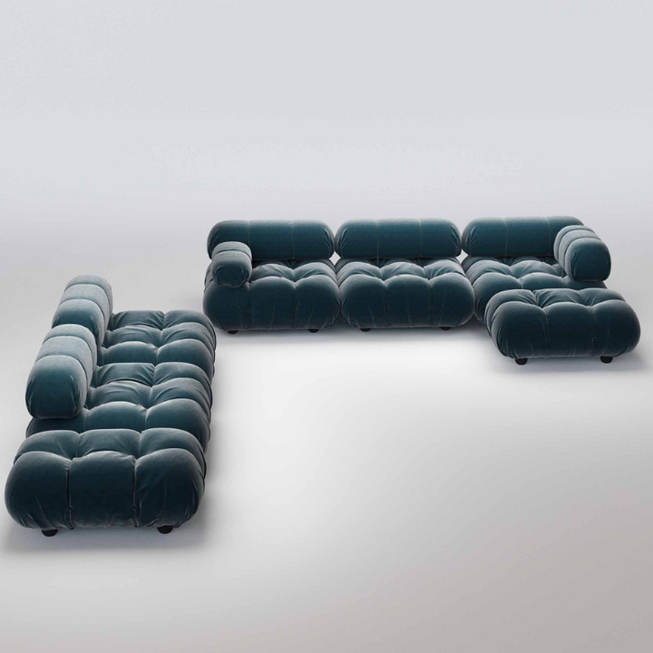 Superior Velvet Modular  7 Piece Sofa Set
