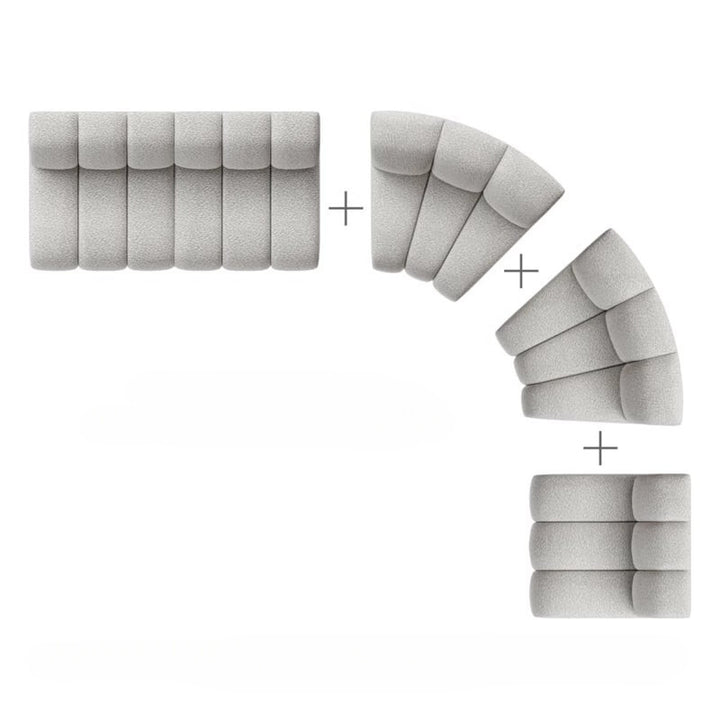 Ghita Performance Boucle Armless L Shaped Sectional