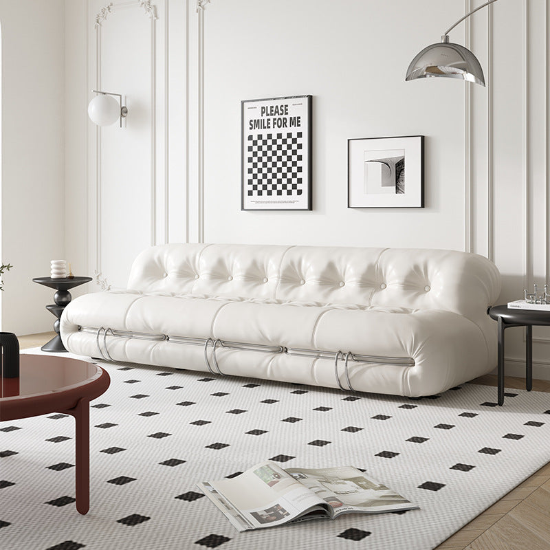 Modern Latex Leather Soriana 4 Seater Sofa