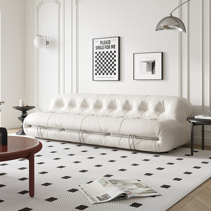 Modern Latex Leather Soriana 4 Seater Sofa