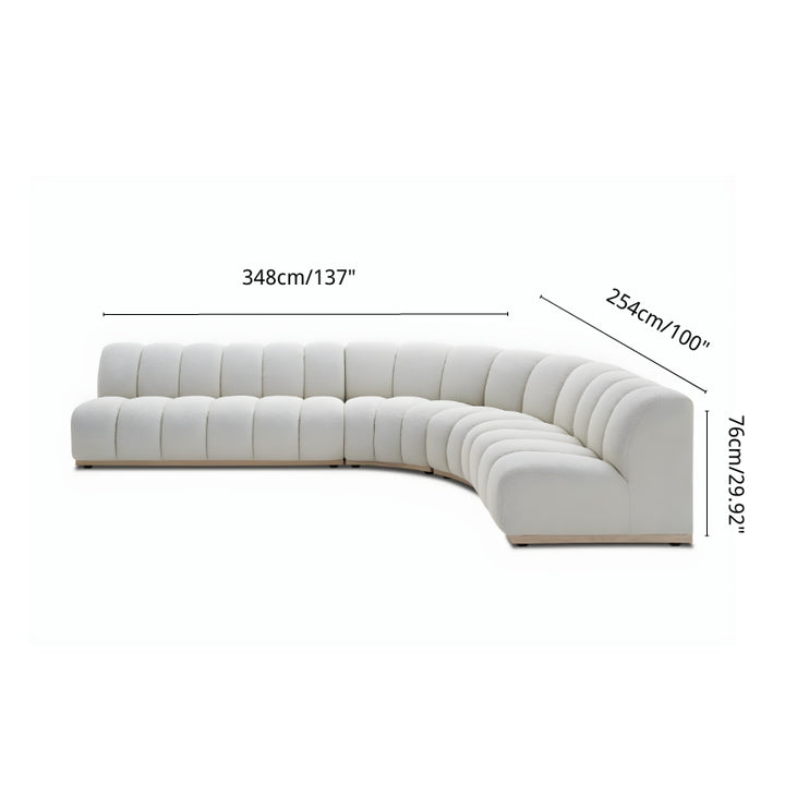 Ghita Performance Boucle Armless L Shaped Sectional