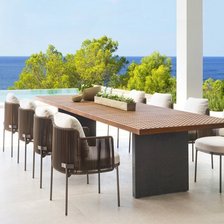 Teak Dining Modern Outdoor Dining Table And Chairs Cove Outdoor