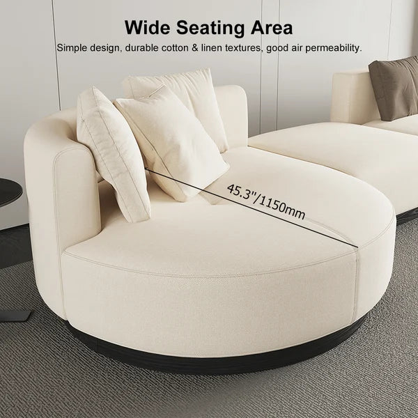 146.9'' L-Shaped Sectional Corner Modern Modular Sofa