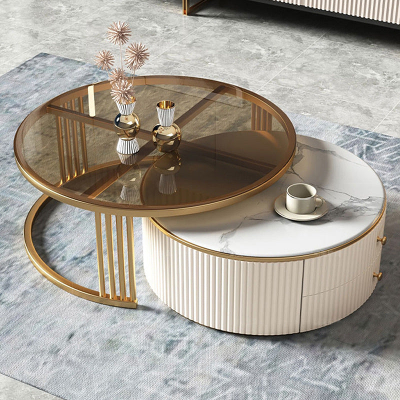 Modern Glass Coffee Table Round