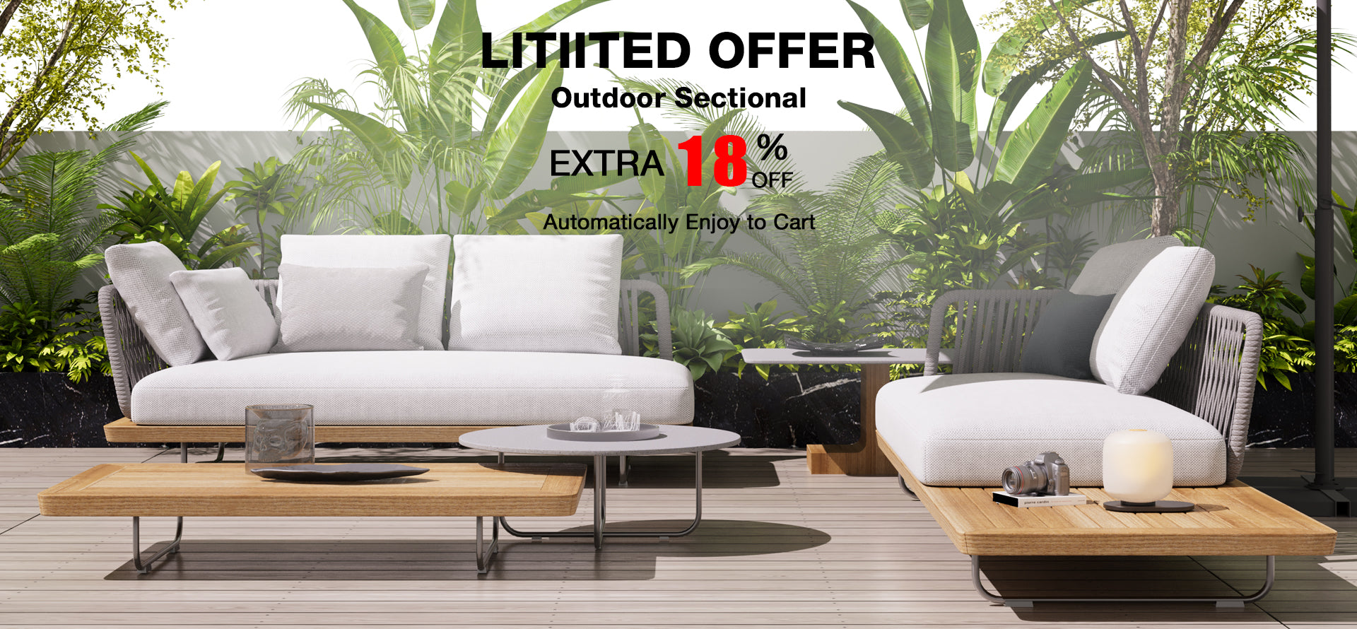 Patio Sectional Sofa Set Hooseng Furniture