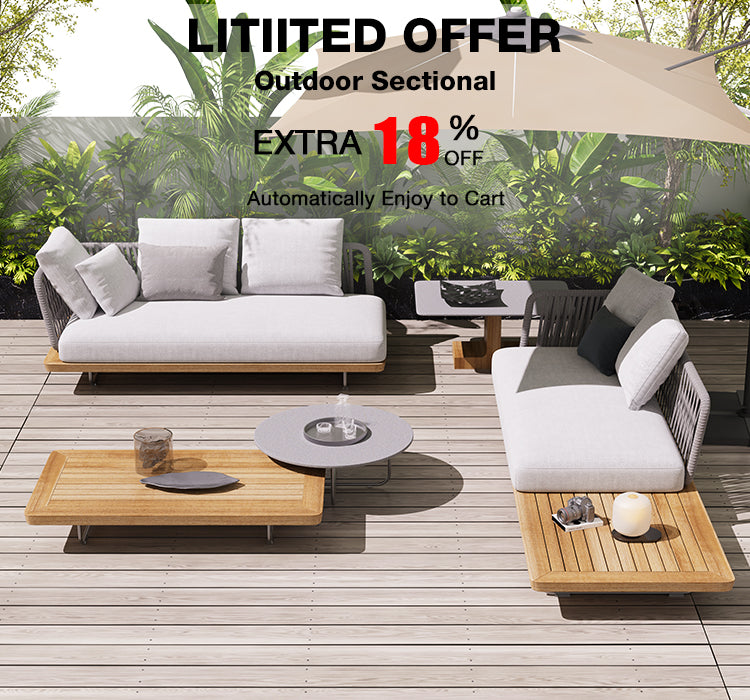 Patio Sectional Sofa Set Hooseng Furniture