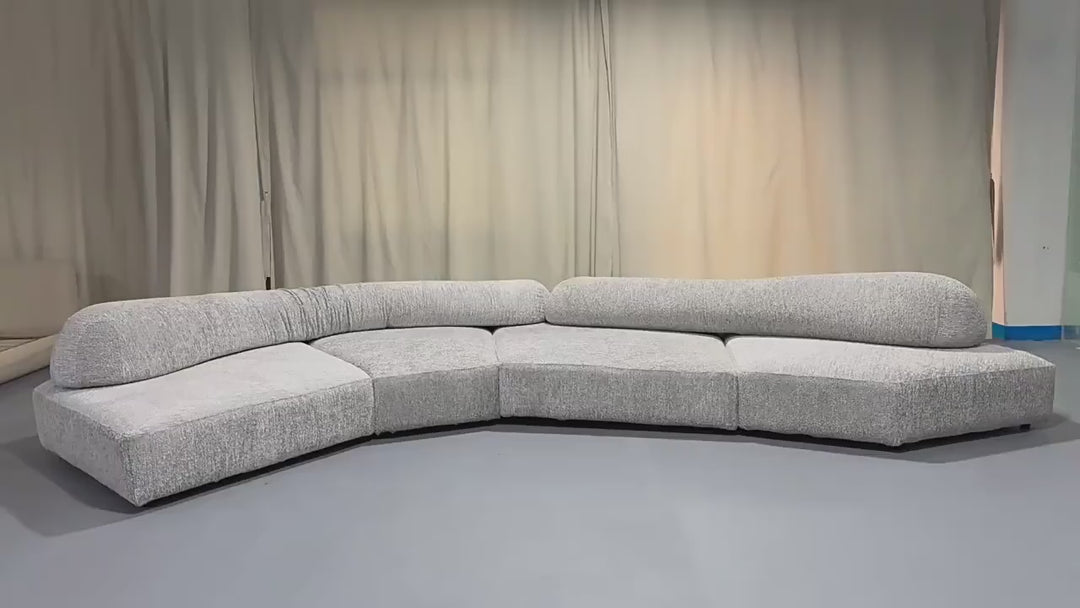 Italian Luxury Modern On the Rocks 4 Pieces Sectional Sofa