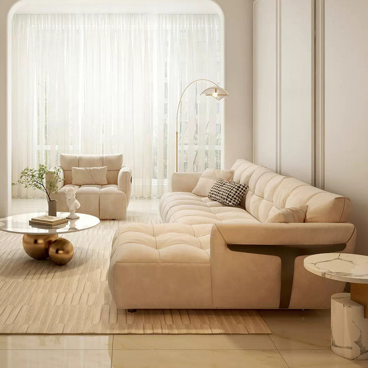 Baxter Minimalist Modern Light Luxury Puff Cream Sofa