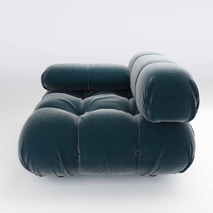 Superior Velvet Modular Single Left Arm Chair