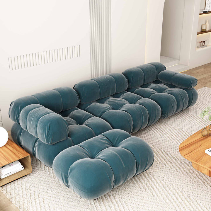 Superior Velvet Modular Single Corner Chair
