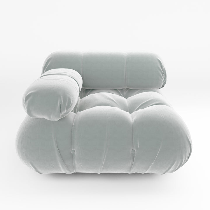 Superior Velvet Modular Single Left Arm Chair