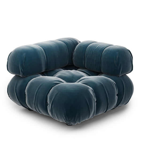 Superior Velvet Modular Single Corner Chair