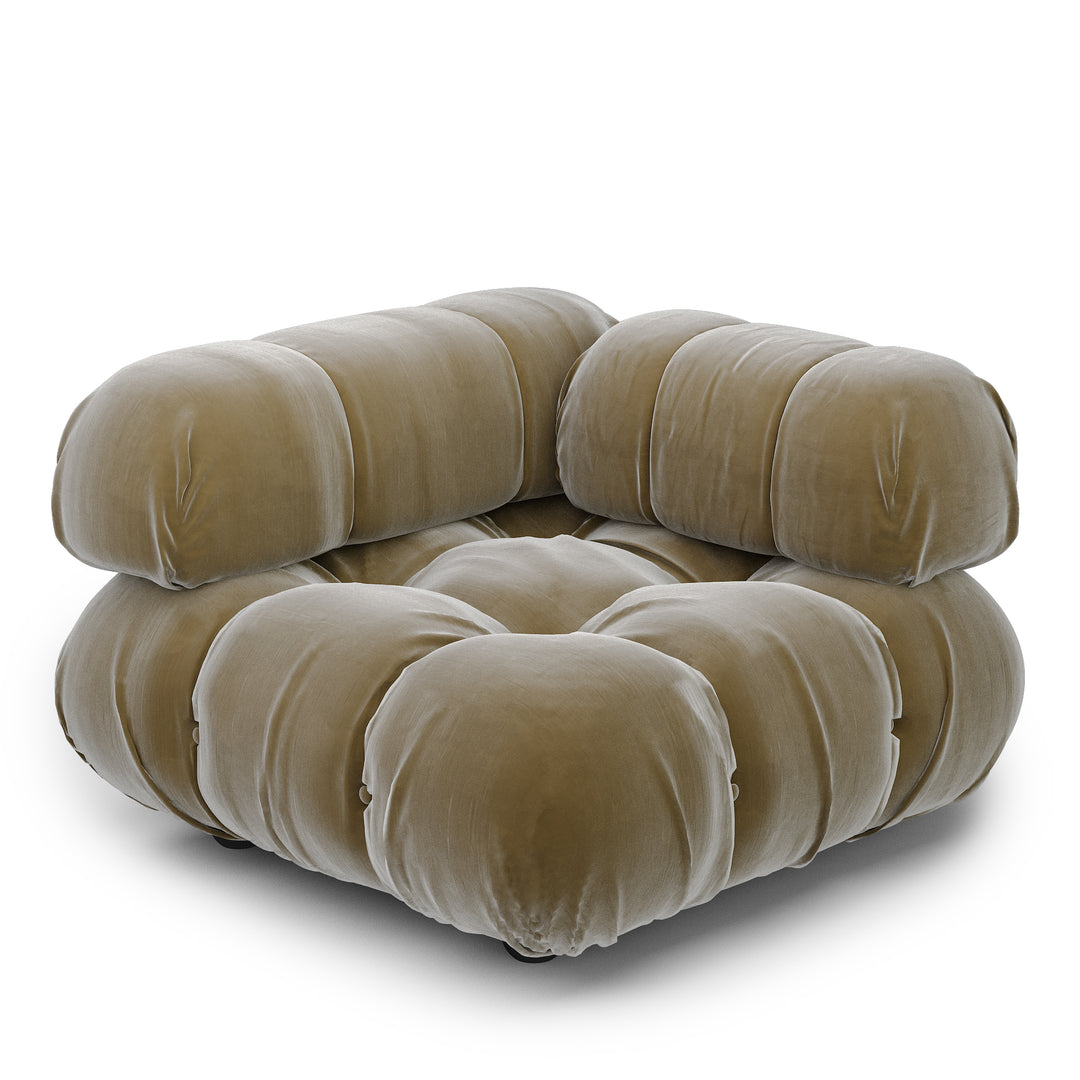 Superior Velvet Modular Single Corner Chair