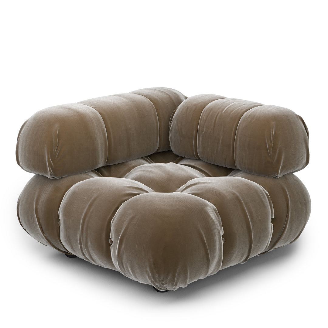 Superior Velvet Modular Single Corner Chair