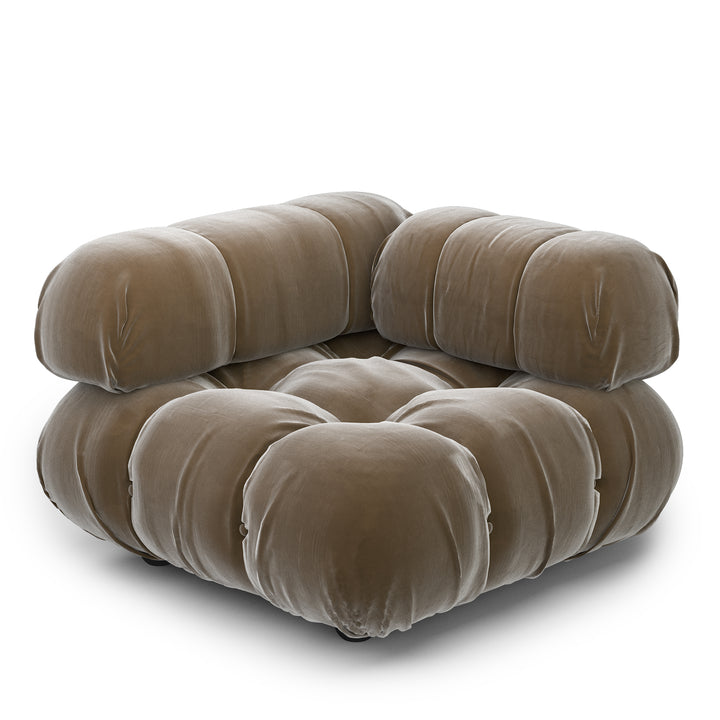 Superior Velvet Modular Single Corner Chair