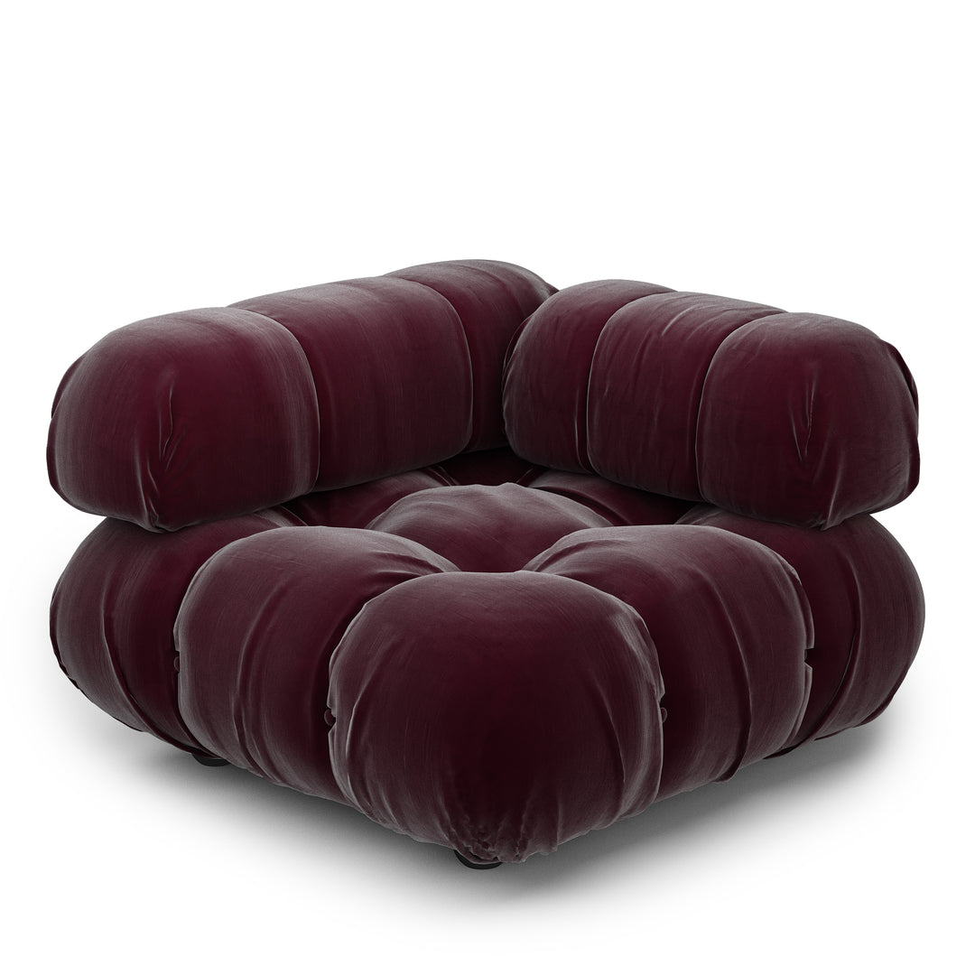 Superior Velvet Modular Single Corner Chair