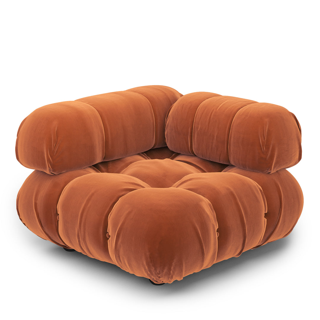 Superior Velvet Modular Single Corner Chair