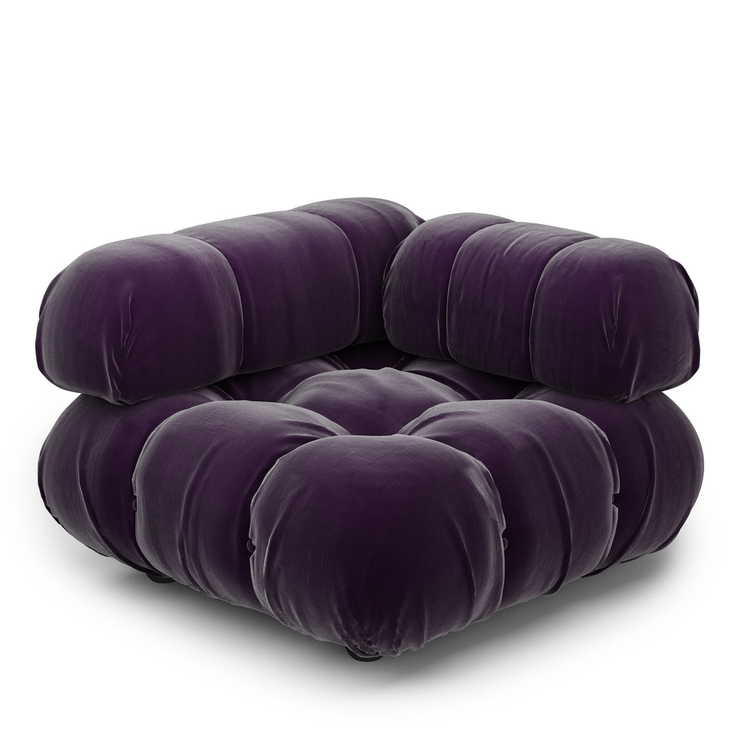 Superior Velvet Modular Single Corner Chair