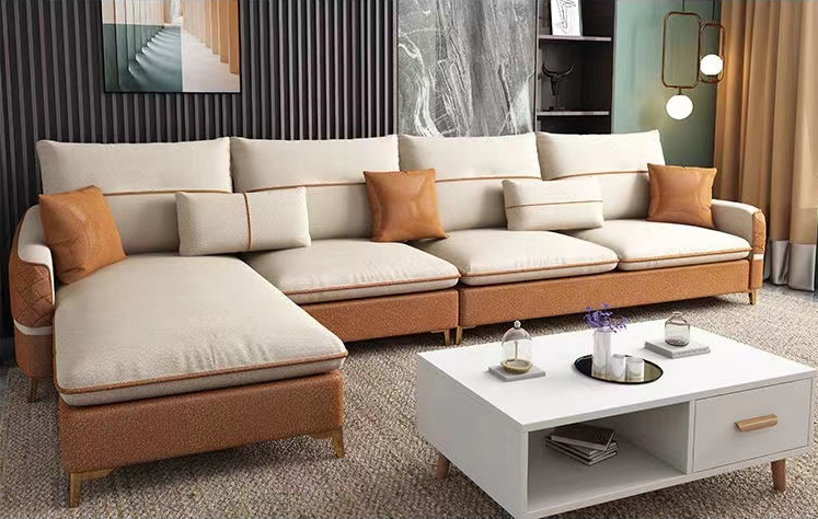 Madge Modern Luxury Chaise Sectional Sofa For Living Room