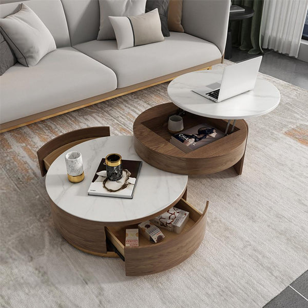 Shinju Modern Nesting Coffee Table Set Of 2