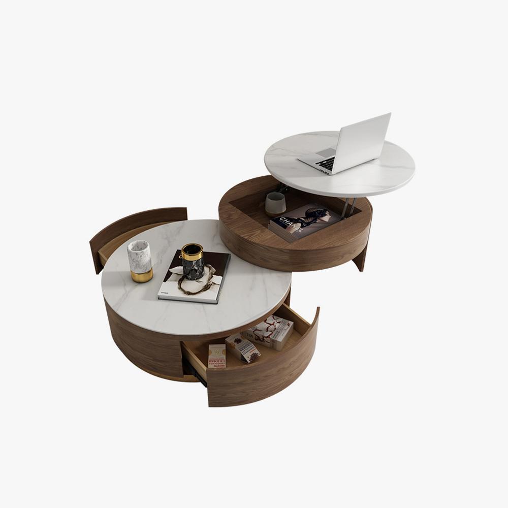 Shinju Modern Nesting Coffee Table Set Of 2