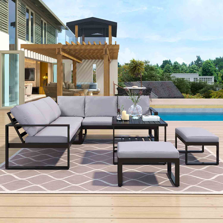 Oasis Modern Outdoor Sectional with Coffee Table