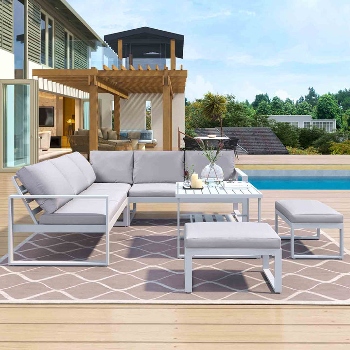Oasis Modern Outdoor Sectional with Coffee Table