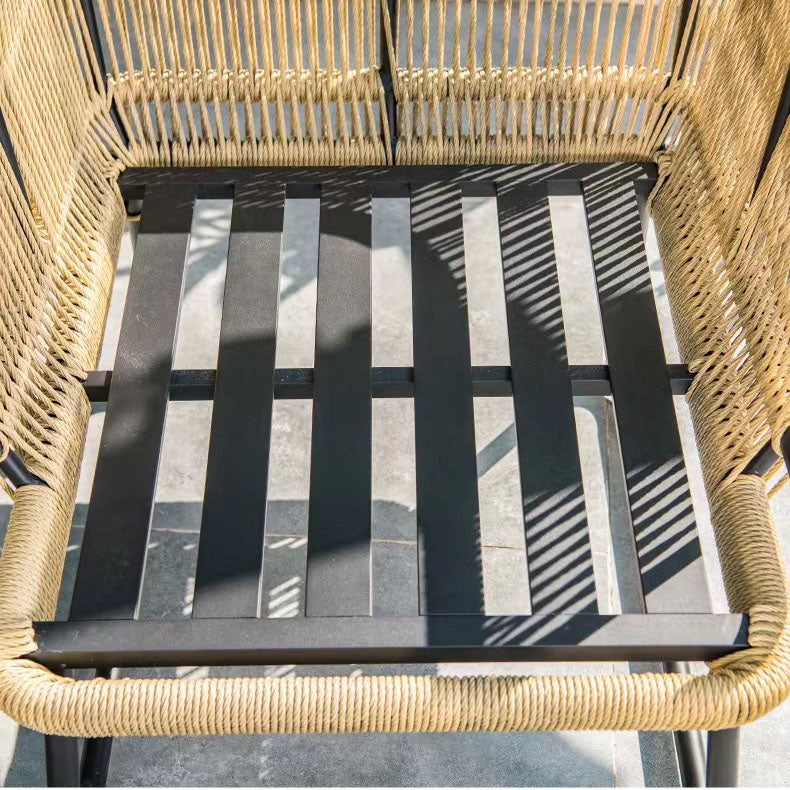 Oasis 5-Pic Outdoor Rope Woven Seating Set with Armchairs & Ottoman - 5 ...