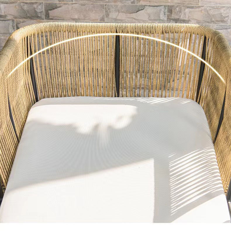 Oasis 5-Pic Outdoor Rope Woven Seating Set with Armchairs & Ottoman - 5 ...
