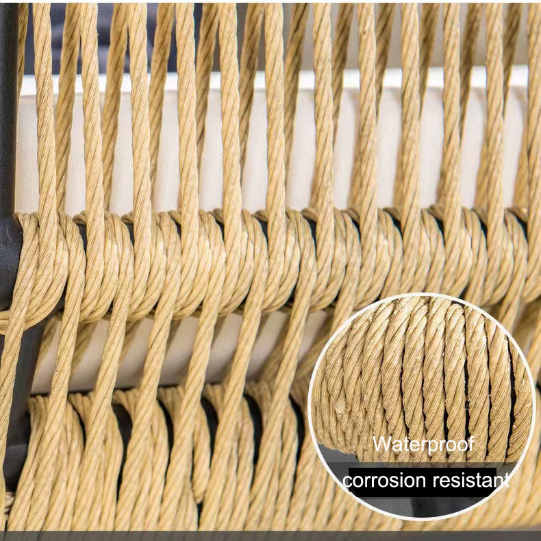 Oasis 5-Pic Outdoor Rope Woven Seating Set with Armchairs & Ottoman - 5 ...