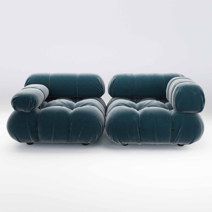 Superior Velvet Modular Single Left Arm Chair