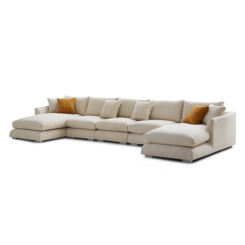 Teaka Boutique Family Set with Double Chaise Sectional