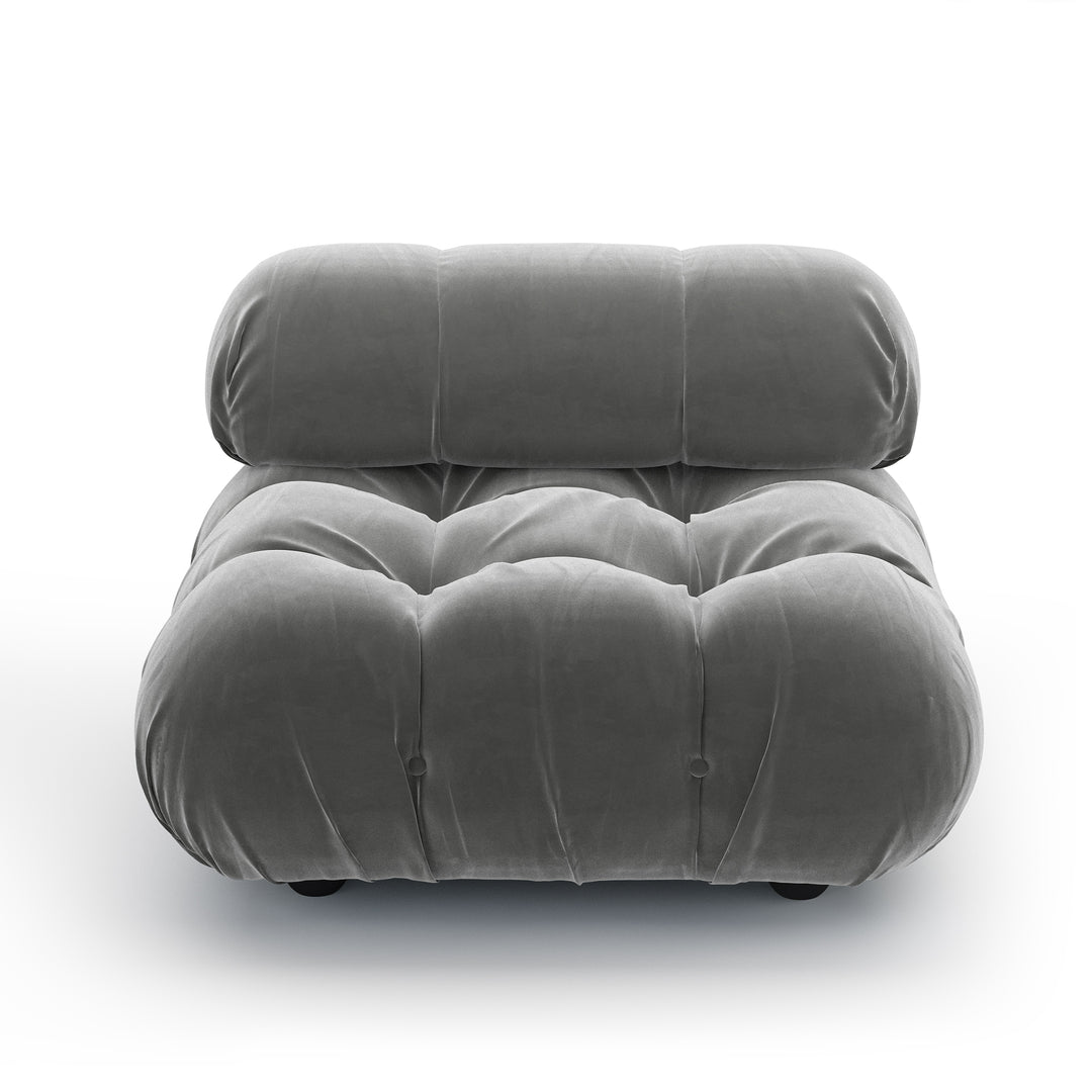 Superior Velvet Modular Single Armless Chair