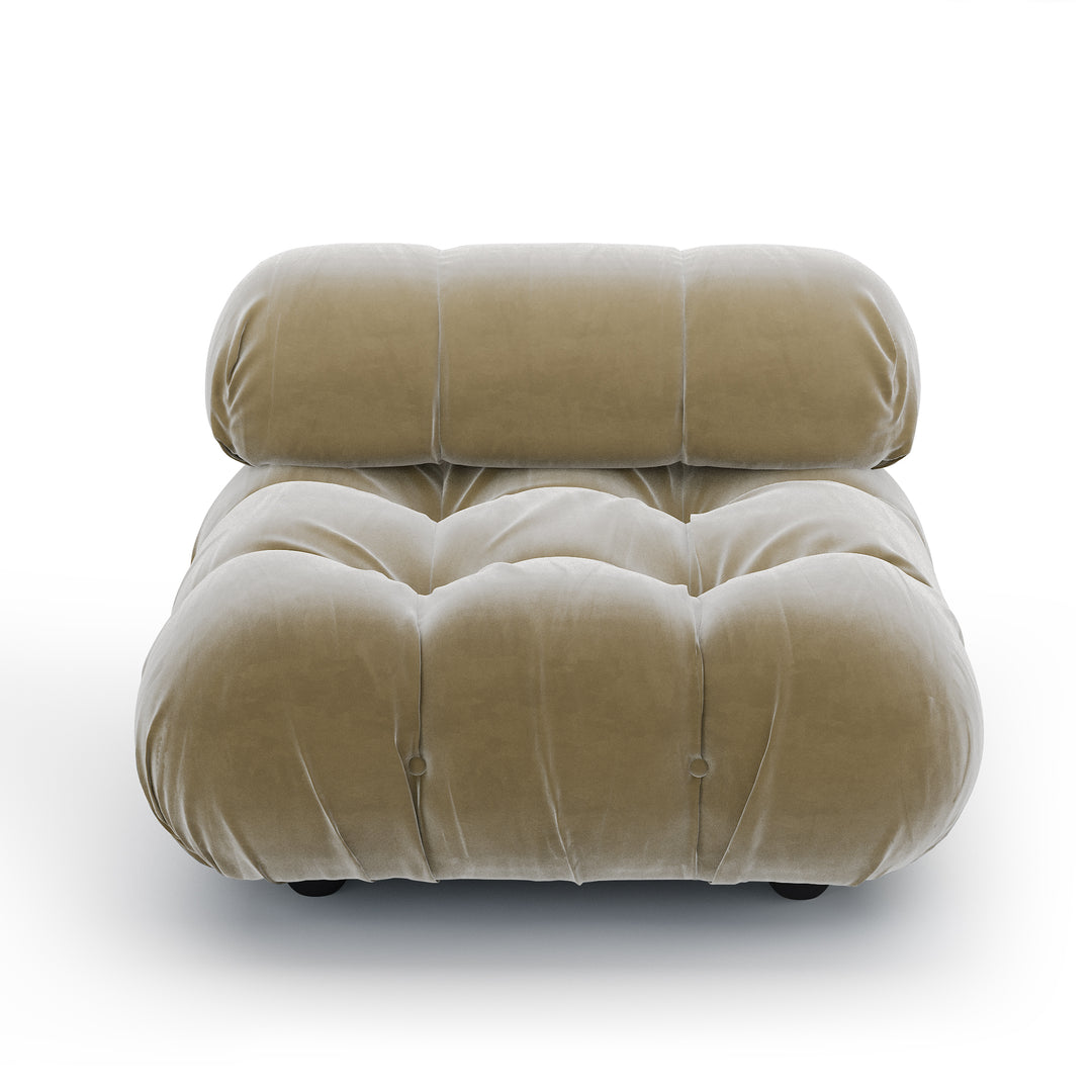 Superior Velvet Modular Single Armless Chair