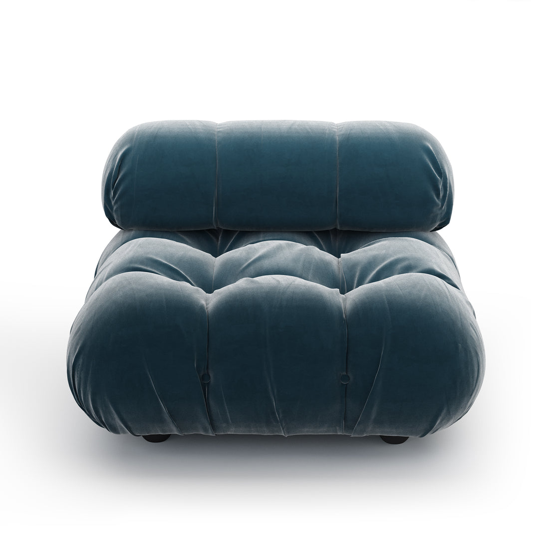 Superior Velvet Modular Single Armless Chair