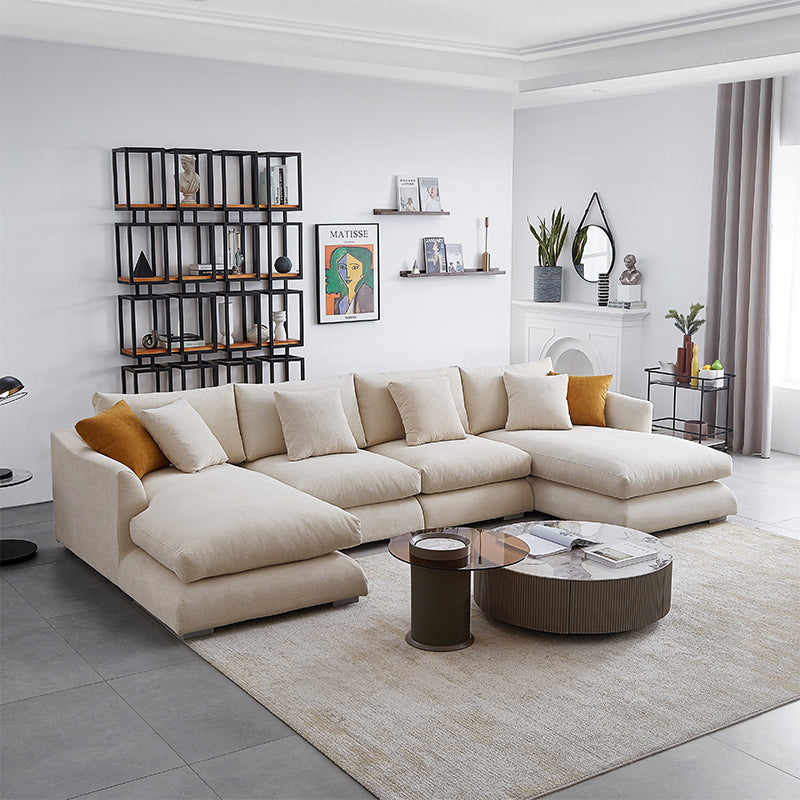 Teaka Boutique Family Set with Double Chaise Sectional