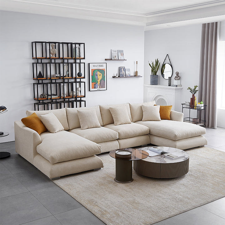 Teaka Boutique Family Set with Double Chaise Sectional