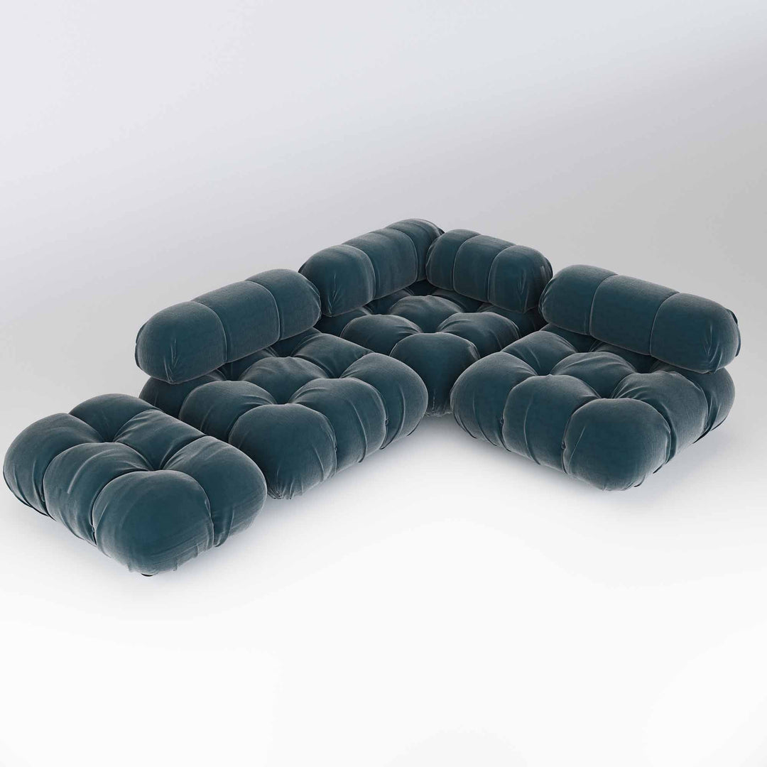 Superior Velvet Modular Single Armless Chair