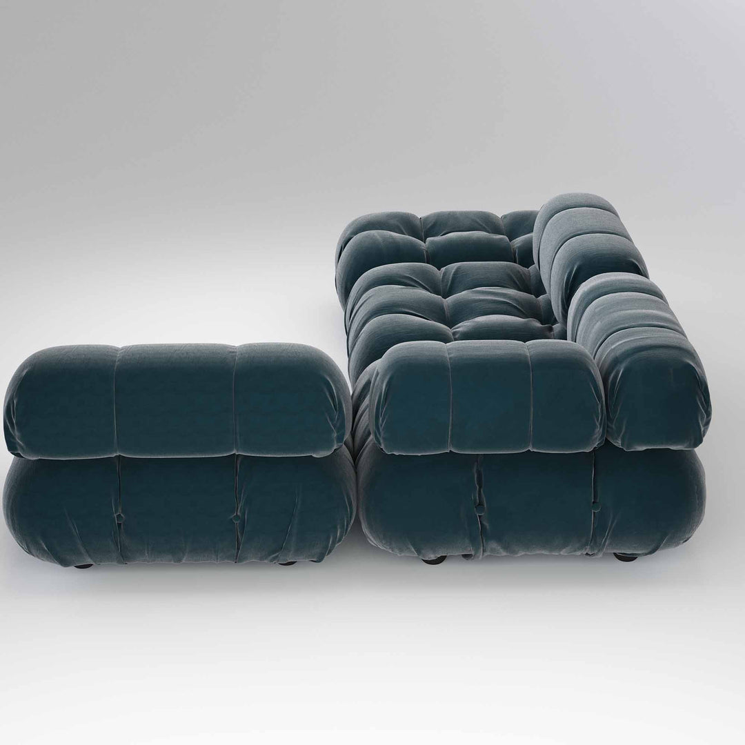 Superior Velvet Modular Single Corner Chair