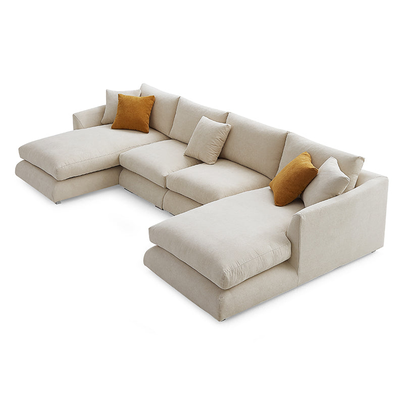 Teaka Boutique Family Set with Double Chaise Sectional