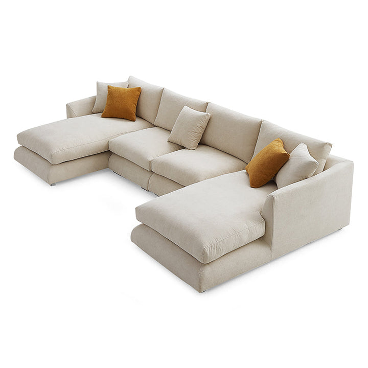 Teaka Boutique Family Set with Double Chaise Sectional