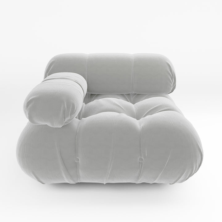 Superior Velvet Modular Single Left Arm Chair