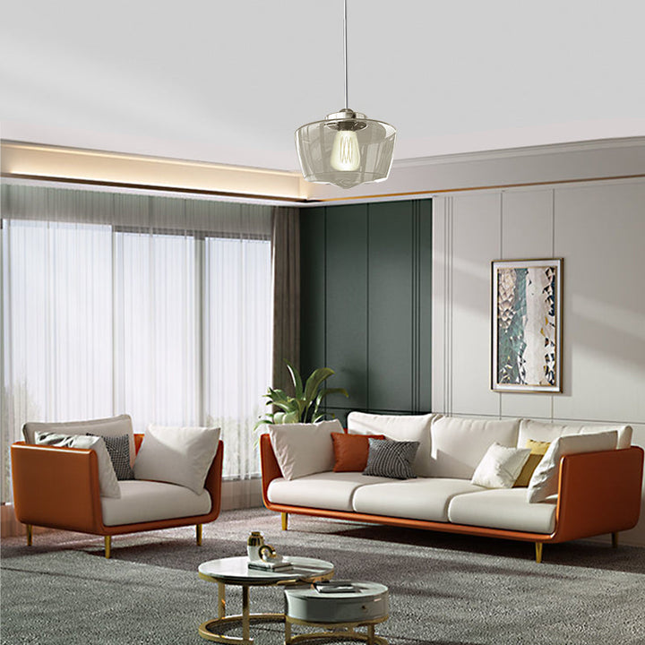 Madge Orange& White 3-Seater Sofa Set Deep Seat
