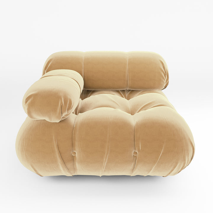 Superior Velvet Modular Single Left Arm Chair
