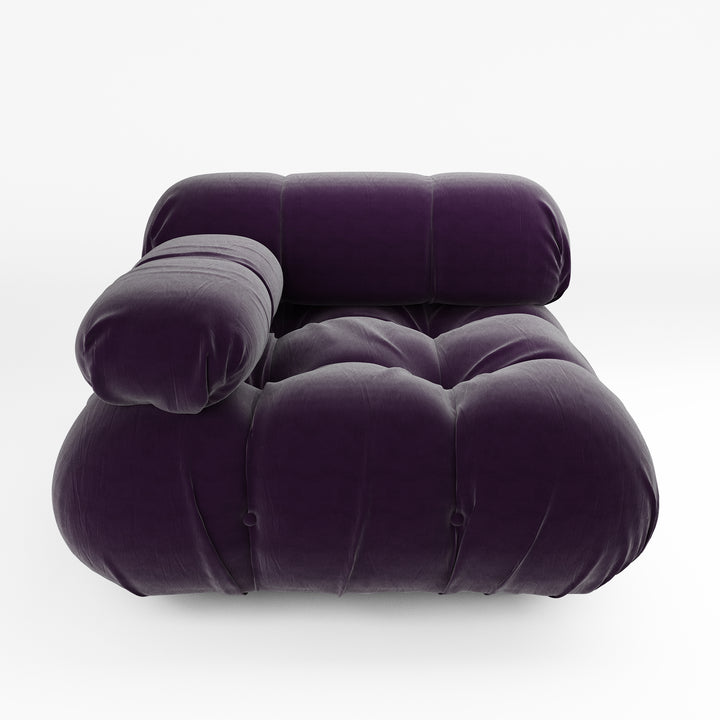 Superior Velvet Modular Single Left Arm Chair
