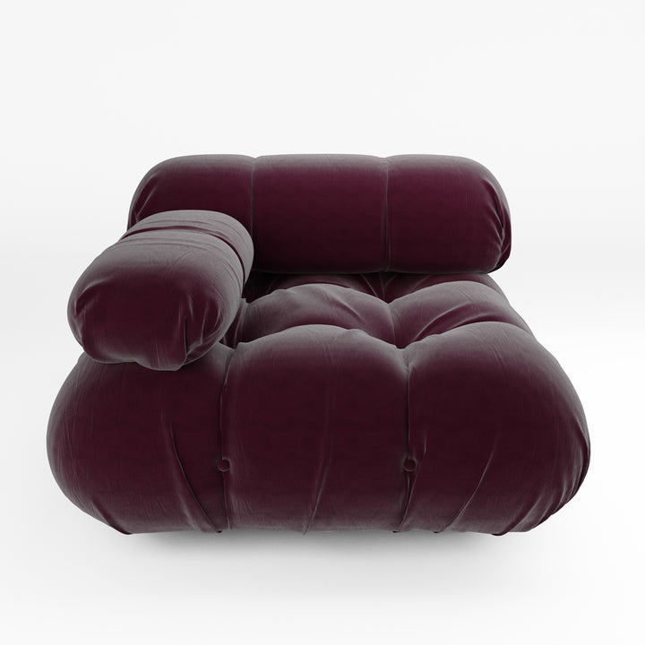 Superior Velvet Modular Single Left Arm Chair